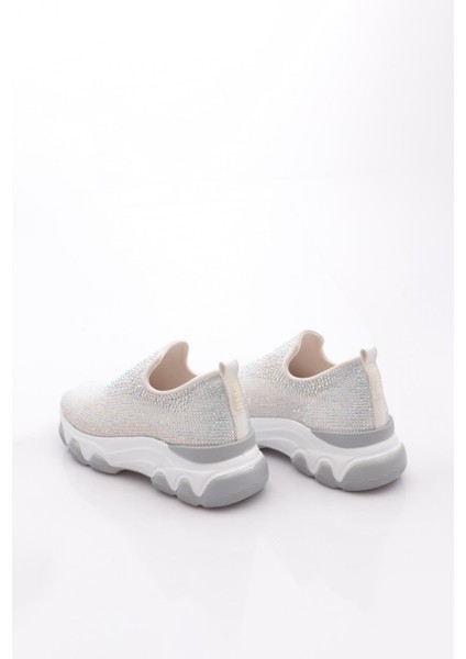 B2008 Kadin Silver Taşli Kalin Taban Sneakers modelleri
