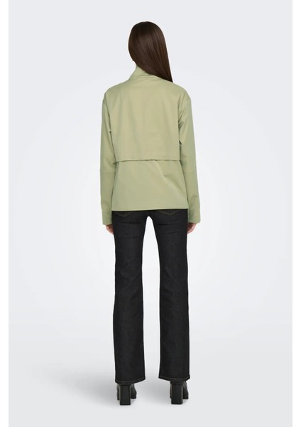 Kadın Onllısa Dik Yaka Fermuar Kapamalı Mevsimlik Mont Ceket 15338047 Oliv indirimleri