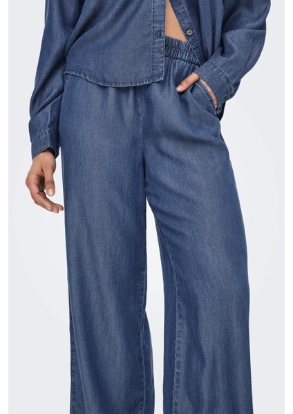 Kadın Onlcharıs Beli Lastikli Cep Detaylı Pantolon 15337938 Lacivert