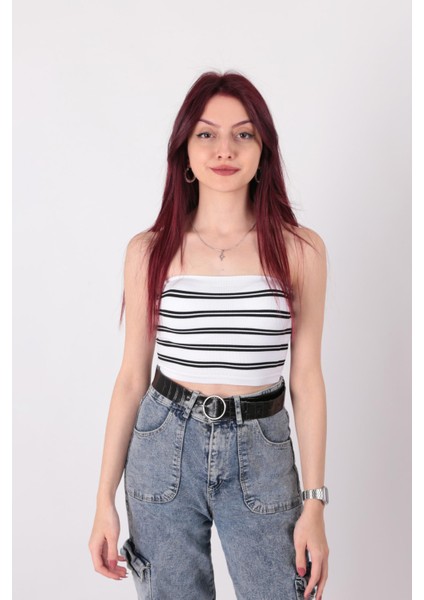MS0000136 Kadın Straplez Bluz