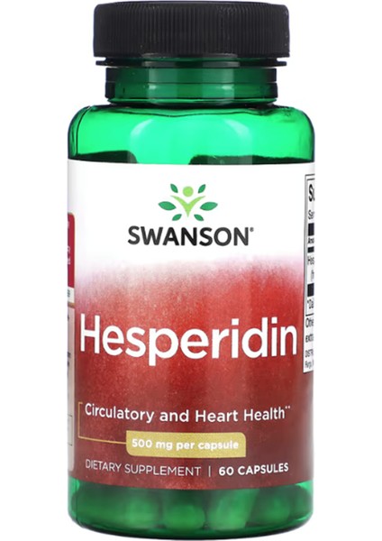 Hesperıdın, 500 Mg, 60 Capsul.abd Menşei