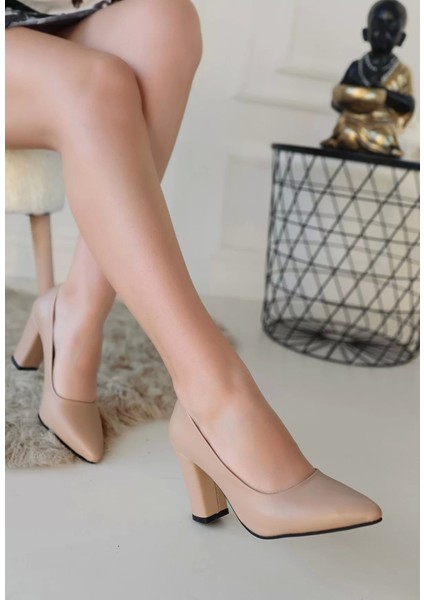 Giort Nude Cilt Topuklu Ayakkabı