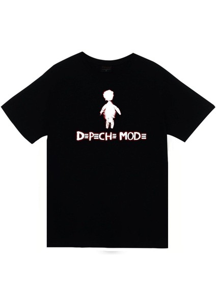Depeche Mode Baskılı Unisex %100 Pamuk Siyah T-Shirt