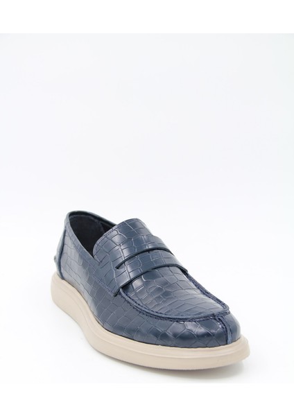226825 Erkek Casual Ayakkabı - Lacivert Croco Deri fiyatları