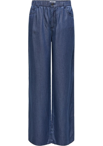 Kadın Onlcharıs Beli Lastikli Ön ve Arka Cep Detaylı Pantolon 15337940 Indigo