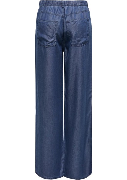 Kadın Onlcharıs Beli Lastikli Ön ve Arka Cep Detaylı Pantolon 15337940 Indigo