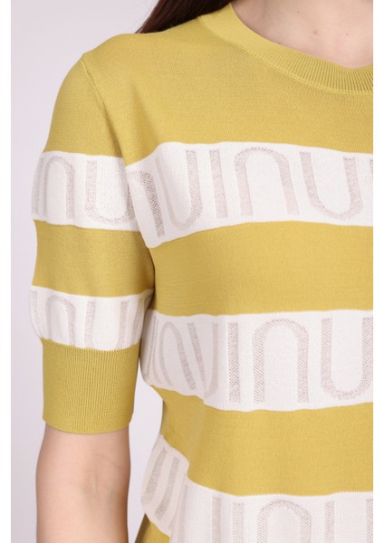 Kadın Bisiklet Yaka Kısa Kollu Merserize Bluz 2611 Kivi-Fildişi modelleri