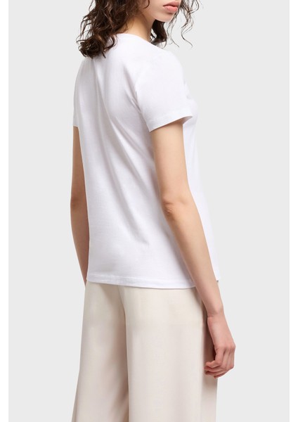 Armani Exchage Pamuk Regular Fit Bisiklet Yaka Logolu T Shirt Bayan T Shirt XW000387 AF10354 U0002 fiyatları