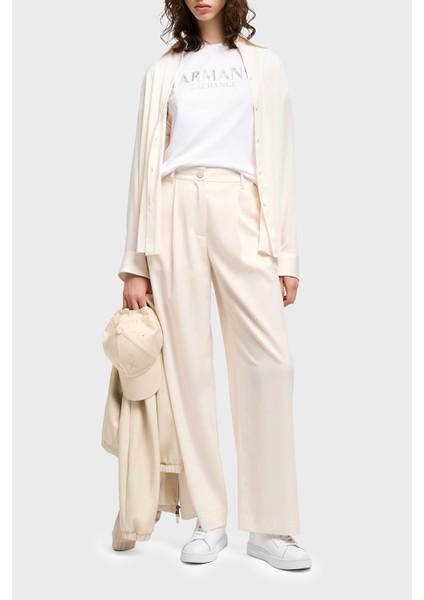 Armani Exchage Pamuk Regular Fit Bisiklet Yaka Logolu T Shirt Bayan T Shirt XW000387 AF10354 U0002 modelleri