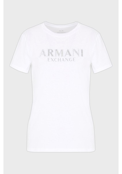 Armani Exchage Pamuk Regular Fit Bisiklet Yaka Logolu T Shirt Bayan T Shirt XW000387 AF10354 U0002 indirimleri