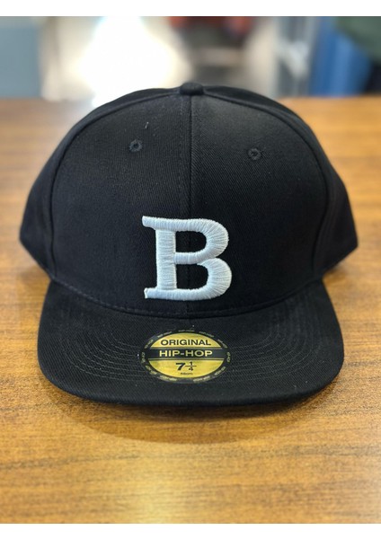 B Logo Nakışlı Siyah Renk Hip Hop Snapback Rapper Basket Cap Şapka fiyatları