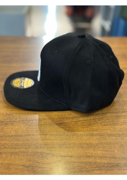 B Logo Nakışlı Siyah Renk Hip Hop Snapback Rapper Basket Cap Şapka modelleri