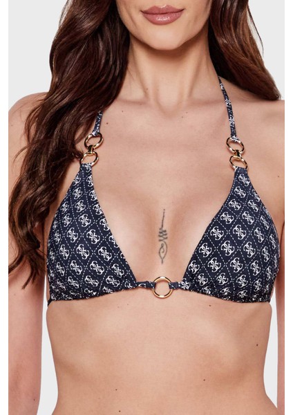 Triangle Streç Logo Baskılı Üçgen Bağlamalı Bikini Üstü E5GJ36KCRL2 Bayan Bikini Üstü E5GJ36 Kcrl2 P7WY