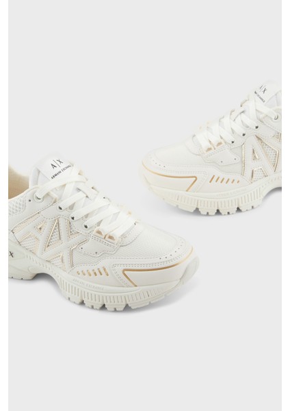 Armani Exchage Logolu Kalın Taban Sneaker Ayakkabı Bayan Ayakkabı XDX195 XV944 Q308 modelleri