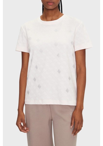 Chrysanta Tamamı 4g Logolu Pamuklu Regular Fit T Shirt V5GI16I3Z14P Bayan T Shirt V5GI16 I3Z14P 6ff