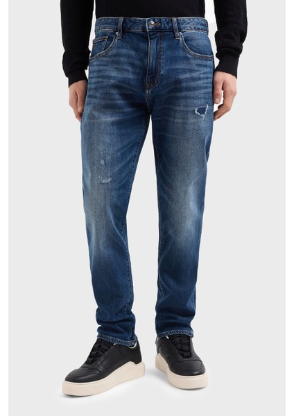 Streç Pamuklu Slim Fit Normal Bel Düz Paça Jeans Erkek Kot Pantolon XM000070 AF12965 MB002