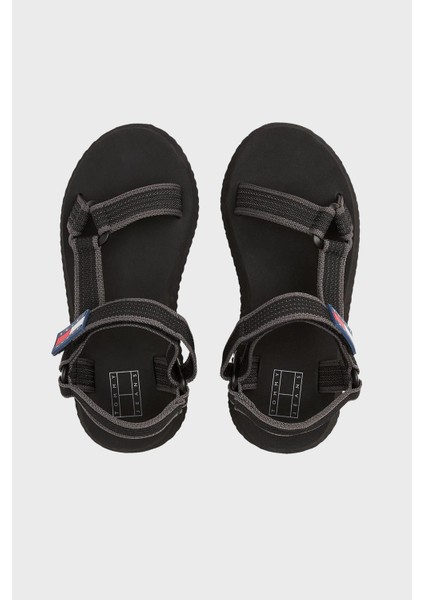 Logolu Platform Taban Cirtlı Sandalet Bayan Sandalet EN0EN02747 Bds