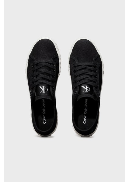 Logolu Pamuk Karışımlı Sneakerayakkabı YW0YW017620GM Bayan Ayakkabı YW0YW01762 0gm