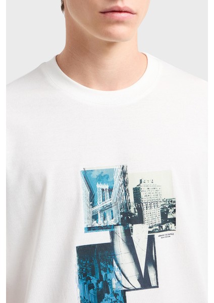 Armani Exchage Baskılı Pamuk Regular Fit Bisiklet Yaka T Shirt Erkek T Shirt XM000269 AF12112 U0009 fırsatları