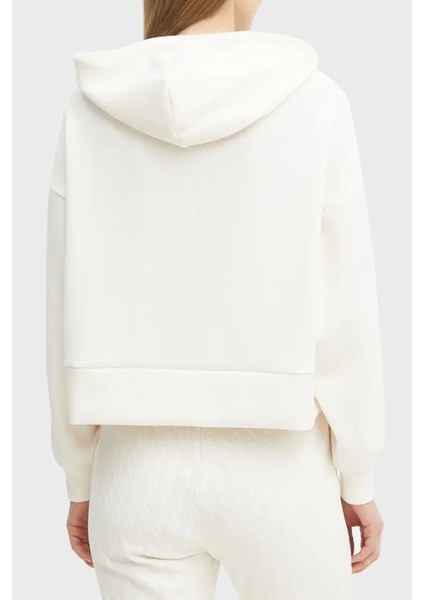 Comfort Fit Kapüşonlu Taşlı Logolu Sweat Bayan Sweat XW000094 AF10804 U1003