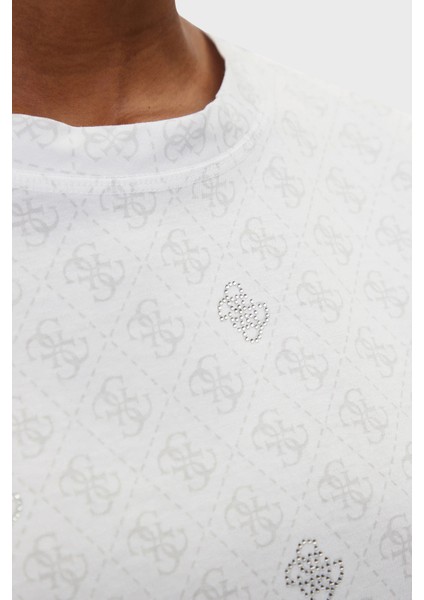 Chrysanta Tamamı 4g Logolu Pamuklu Regular Fit T Shirt V5GI16I3Z14 Bayan T Shirt V5GI16 I3Z14 P0JE