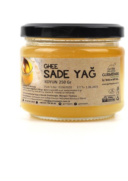 Sade Tereyağ Koyun 250 gr