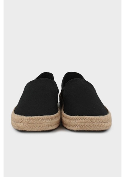 Logolu Pamuk Karışımlı Hasır Detaylı Espadril YM0YM01251BEH Erkek Espadril YM0YM01251 Beh