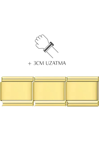 +3cm Uzatma Çelik Bileklik Charmı -Bilekliğinizi 3cm Uzatın!- SCB37