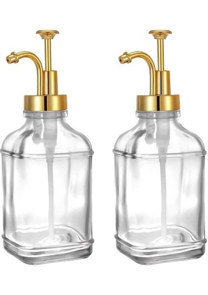 Vintage Pompalı Şeffaf Sıvı Sabunluk 500ML Tezgah Üstü modelleri