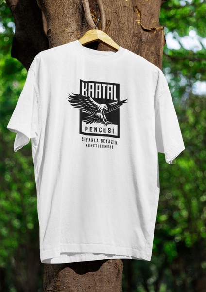Hayat Koruma Kartal Pençesi Bisiklet Yaka Yüksek Kalite Baskılı Beyaz T-Shirt fırsatları
