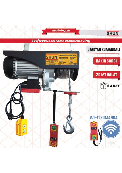 600/1200 Uzaktan Kumandalı Vinç