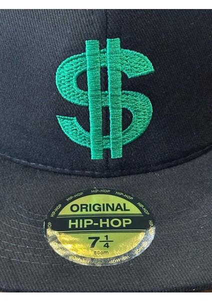 Dolar Usd Nakışlı Siyah Renk Hip Hop Snapback Rapper Basket Cap Şapka indirimleri