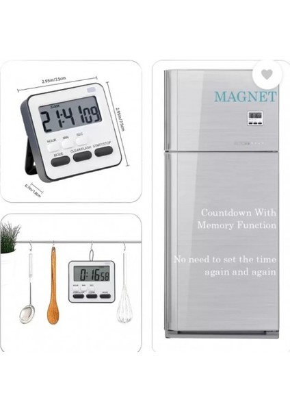Dijital Mini Masa Saati Timer Kronometre