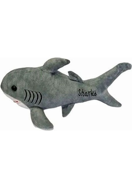 Peluş Köpekbalığı 30 cm - Şarkı Söyleyen Baby Shark Gri Balık