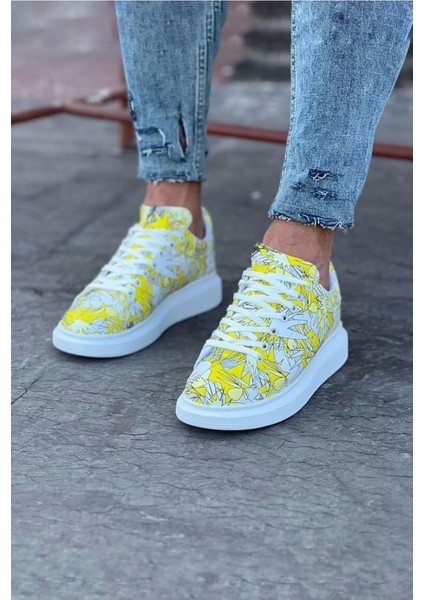 WG501 Sarı Cok Boyalı Erkek Casual Ayakkabı