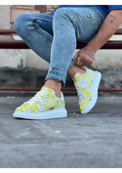WG501 Sarı Cok Boyalı Erkek Casual Ayakkabı