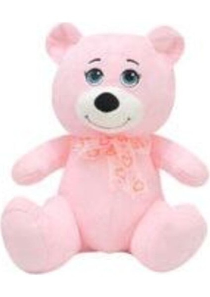 Sevimli Göbekli Peluş Ayı 28 cm / Pembe