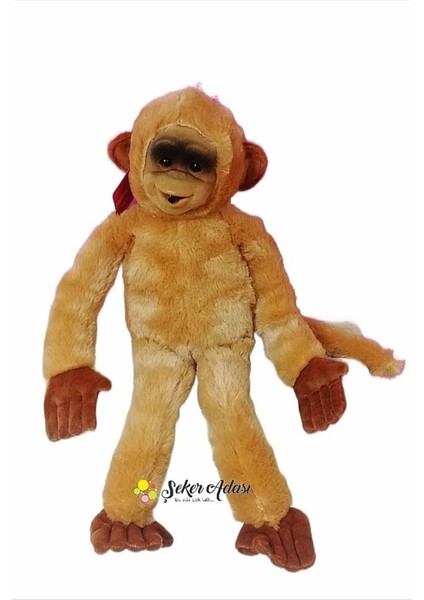 Sevimli Sensörle Harekete Duyarlı Ses Çıkaran Peluş Maymun 50 cm Monkey Kukuli