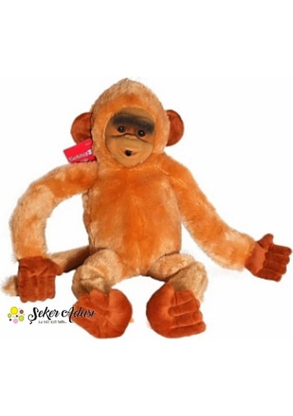 Sevimli Sensörle Harekete Duyarlı Ses Çıkaran Peluş Maymun 50 cm Monkey Kukuli