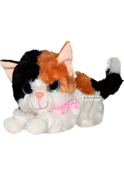 Sevimli Miyavlayan Sesli Kedi Peluş Oyuncak 30 cm