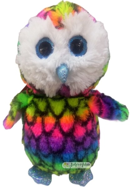 Sevimli Renkli Yumuşacık Peluş Baykuş Oyuncak 17 cm