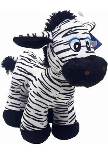 Sevimli Çizgili Peluş Zebra 28 cm - Hediyelik Uyku ve Oyun Arkadaşı Peluş Eşek Zebra Oyuncak