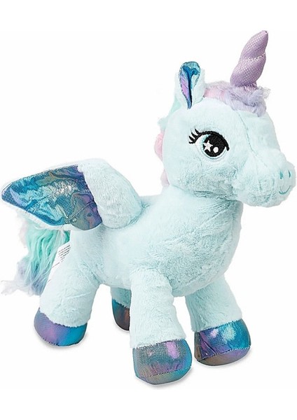 Kanatlı Unicorn At 30 cm Oyuncak Mint Peluş Pony At Uyku ve Oyun Arkadaşı Mama