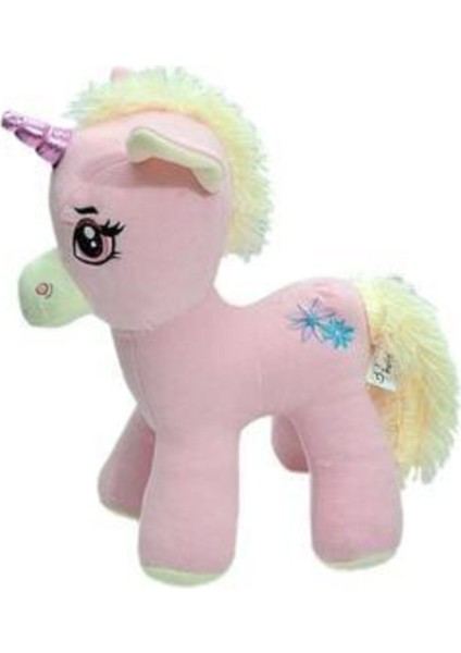 Sevimli Pembe Peluş Unicorn Pony At 40 cm