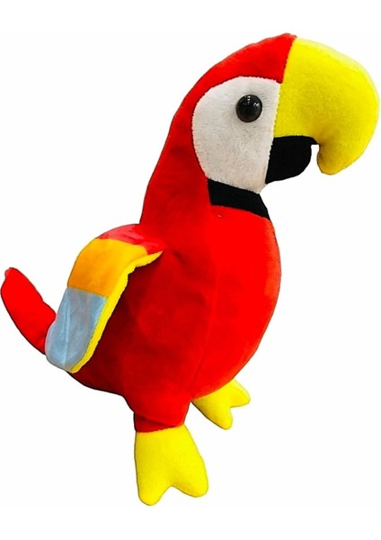 Peluş Oyuncak Kırmızı Papağan Kuş 30 cm