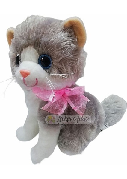 Miyavlayan Sevimli Sesli Yumuşacık Gri Peluş Kedi 20 cm - lik Uyku ve Oyun Arkadaşı fiyatları