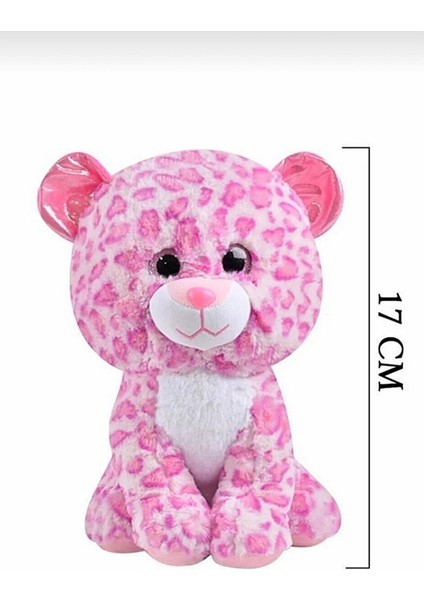 Sevimli Pembe Peluş Leopar Panter Kedi 17 cm fiyatları