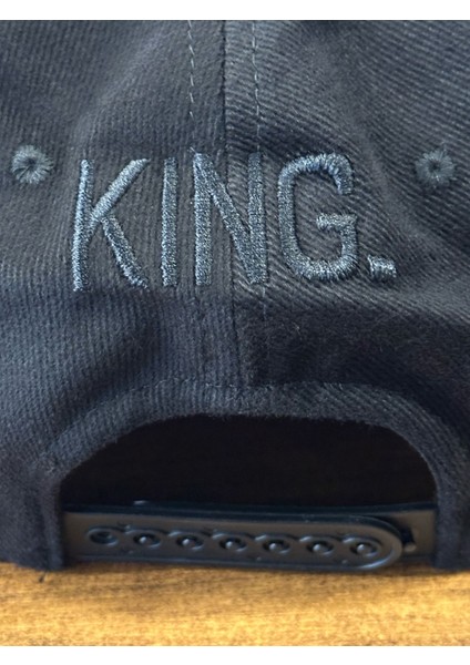 Kıng Nakışlı Siyah Renk Hip Hop Snapback Rapper Basket Cap Şapka fırsatları