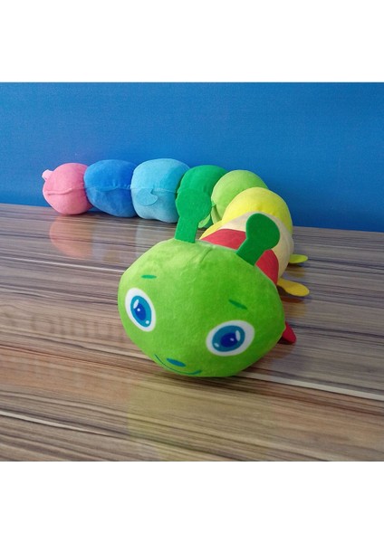 Sevimli Uyku Arkadaşım Büyük Renkli Tırtıl 70 cm