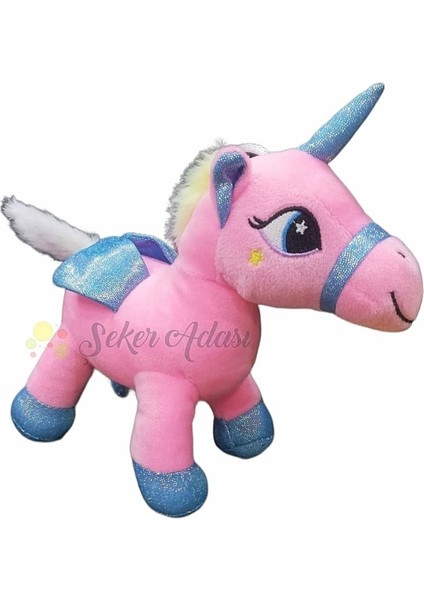 Kanatlı Boynuzlu Unicorn Pony At Peluş Oyuncak 20 cm